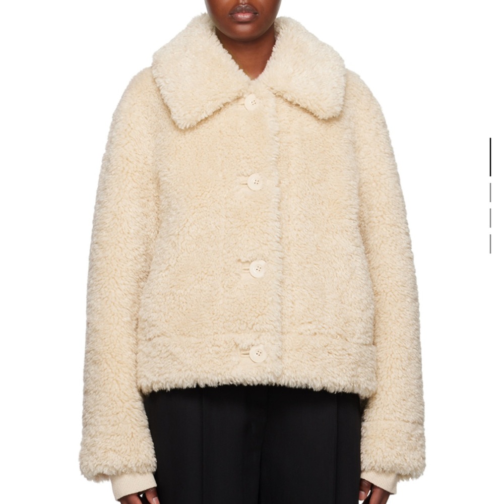 STAND STUDIO Beige Melina Faux-Shearling Jacket